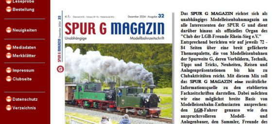 Spur G Magazin Nr. 32 ist ausgeliefert. Im Abo bestellbar unter www.spur-g-shop.de