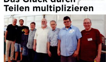 Das Glück durch Teilen multiplizieren. Unser Club in der LGB Depesche 2026.